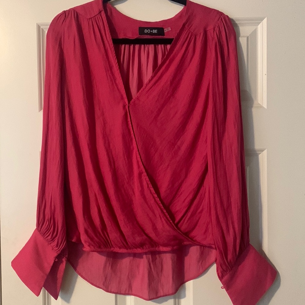 Pink Pleated Blouse